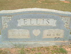Annie Marie <I>Evans</I> Ellis 
