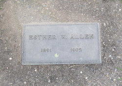 Esther W <I>Carlson</I> Allen 