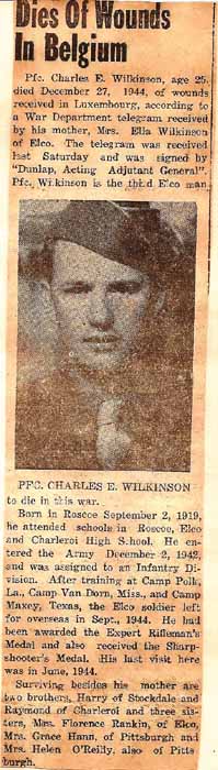 PFC Charles Eugene Wilkinson 