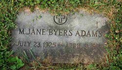 Mary Jane <I>Byers</I> Adams 