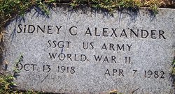 Sidney C Alexander 