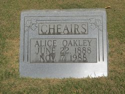Alice <I>Oakley</I> Cheairs 