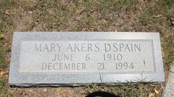 Mary Elizabeth <I>Akers</I> D'Spain 