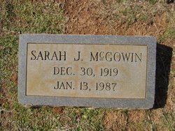 Sarah Jane <I>Pierce</I> McGowin 