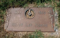 Betty Lee <I>Brown</I> Adams 