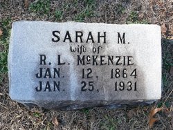 Sarah Margaret <I>McNair</I> McKenzie 