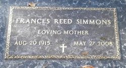 Frances <I>Reed</I> Simmons 