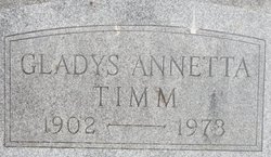 Gladys Annetta <I>Tuesburg</I> Timm 