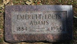 Mrs Emerett <I>Folts</I> Adams 