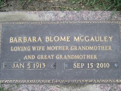 Barbara Isabelle <I>Blome</I> McGauley 