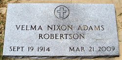Velma <I>Nixon</I> Adams Robertson 