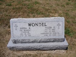 Walter E Wondel 