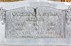 Catherine Armenda <I>Peveler</I> Beheler 