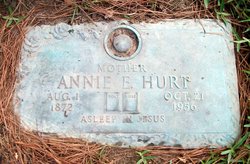 Annie Elizabeth <I>Hawkins</I> Hurt 