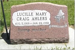 Lucille Mary <I>Craig</I> Ahlers 