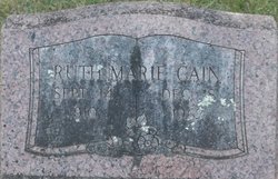 Ruth Marie <I>Sanders</I> Cain 