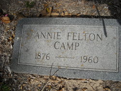 Lenora Ann “Annie” <I>Felton</I> Camp 