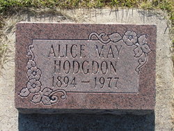 Alice May <I>Higgins</I> Hodgdon 