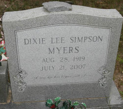 Dixie Lee <I>Simpson</I> Myers 