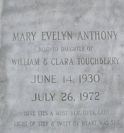 Mary Evelyn <I>Touchberry</I> Anthony 