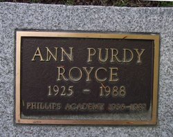 Ann <I>Purdy</I> Royce 