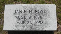 Martha Jane “Janie” <I>Heard</I> Boyd 
