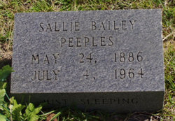 Sallie <I>Bailey</I> Peeples 