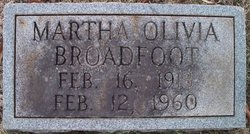 Martha Olivia Broadfoot 