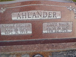 Joseph Walter Ahlander 