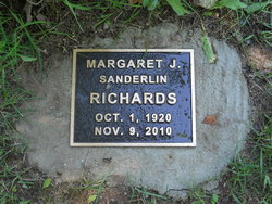 Margaret J <I>Sanderlin</I> Richards 