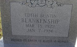 Edith Irene <I>Buntin</I> Blankenship 