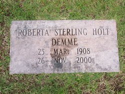 Roberta Sterling <I>Holt</I> Demme 