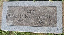 Elizabeth Jane “Betty” <I>Bitler</I> Albrecht 