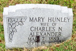 Mary Lee <I>Hunley</I> Alexander 