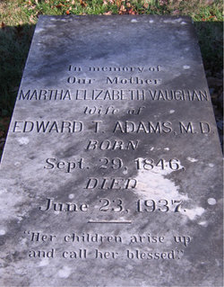 Martha Elizabeth <I>Vaughan</I> Adams 