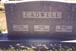 Jane <I>Carpenter</I> Cadwell 