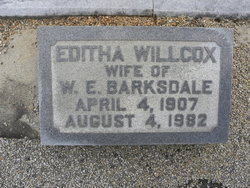 Editha Tyson <I>Willcox</I> Barksdale 