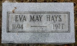 Eva May <I>Hall</I> Hays 
