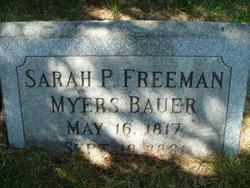 Sarah Permelia <I>Freeman</I> Bauer 