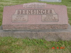 Alice M. <I>Biehl</I> Brensinger 