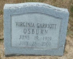 Virginia Elizabeth <I>Garriott</I> Osburn 