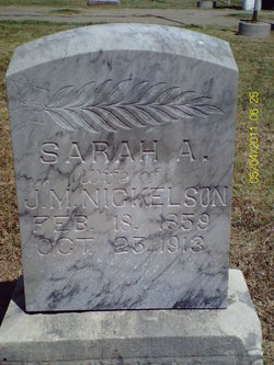 Sarah Ann <I>Scrivner</I> Nickelson 