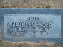 Bertha M. Adams 