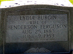 Lydia <I>Burgin</I> Ferguson 