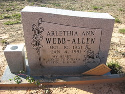 Arlethia Ann <I>Webb</I> Allen 