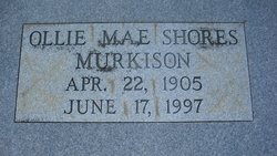 Ollie Mae <I>Shores</I> Murkison 