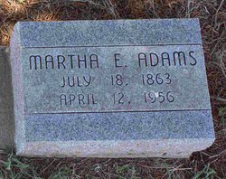 Martha Elizabeth <I>Faught</I> Adams 
