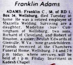 Franklin C. “Buck” Adams 