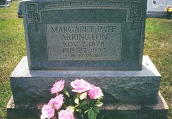 Margaret Jamia “Maggie” <I>Pate</I> Arrington 