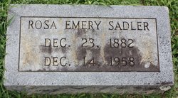 Rosa Lee <I>Emory</I> Sadler 